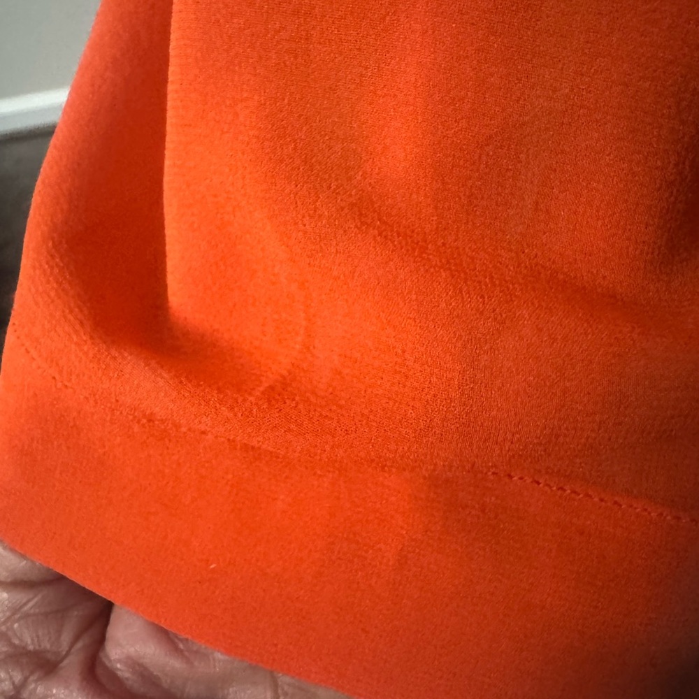Vince Orange Boxy Short Sleeve silk T-Shirt M - Picture 4 of 8